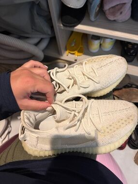 Yeezy boost Cream Knit Athletic Sneakers -